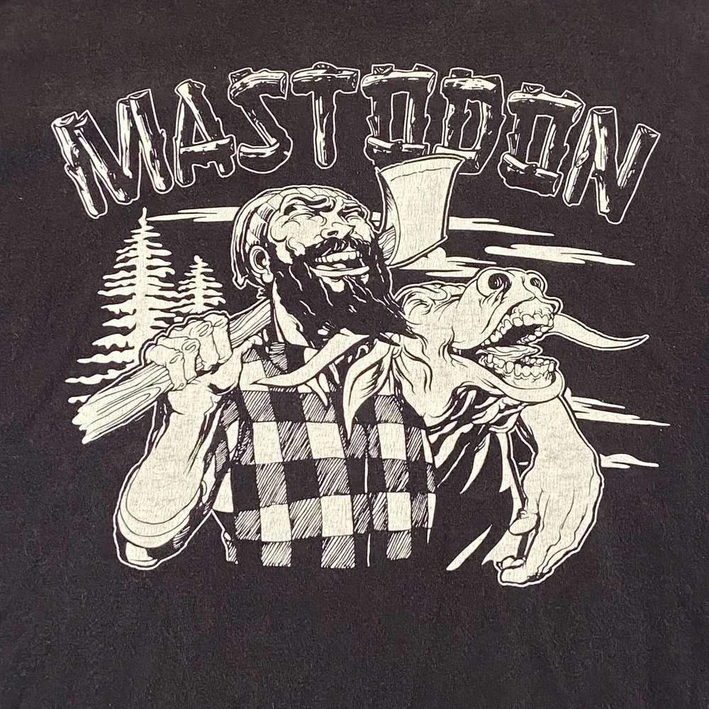 Mastodon Graphic T Shirt Large Paul Bunyan‎ Babe Chopper Band Hard Rock Metal